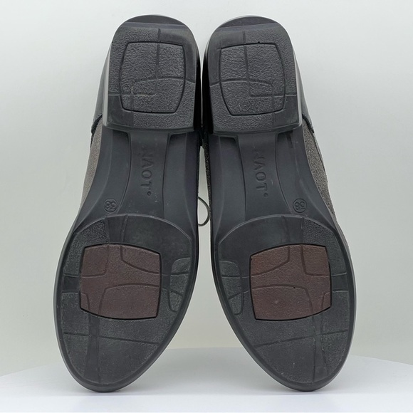 Naot Mistral Boots Ankle Booties Suede Grey Silver Block Heel Lace Up Neutral 38 - Picture 14 of 15